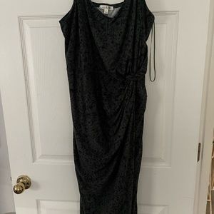 Green/ leopard print dress, Nine Britton/ 2x